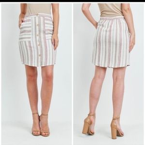 New Striped Straight Skirt